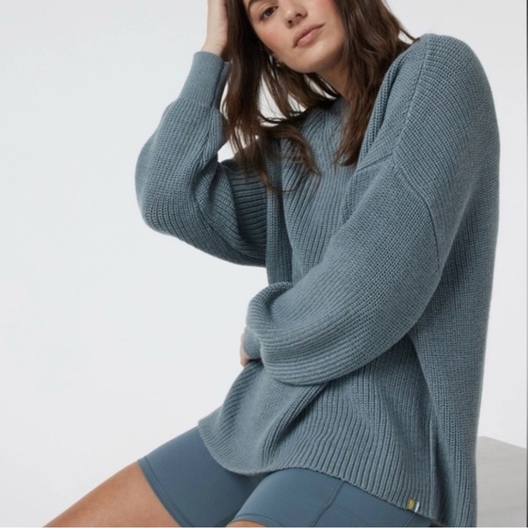 Vuori Sweaters - VUORI Cozy Oversized Rib Knit Sweater - gray